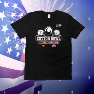 Texas Longhorns vs Ohio State Buckeyes Goodyear 2025 Cotton Bowl 2-Team T-Shirt