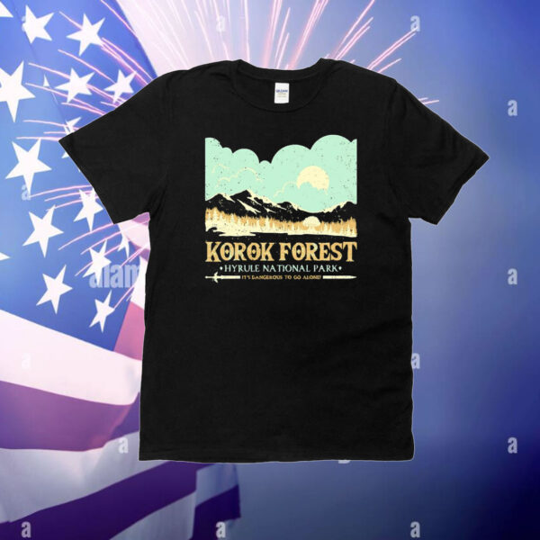 The Legend of Zelda Korok Forest Hyrule National Park it’s dangerous to go alone T-Shirt