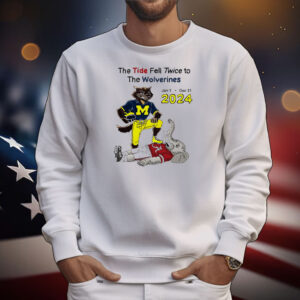 The tide fell twice to the Michigan Wolverines vs Alabama Crimson Tide jan 1 2024 mascot T-Shirt
