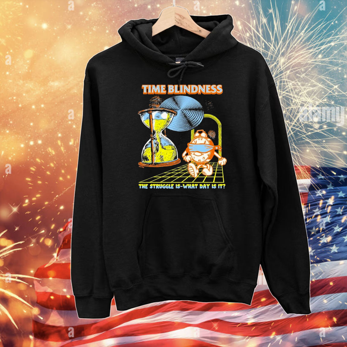 Time Blindness The Struggle Is What Day Is It Hourglass T-Shirt