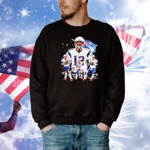 Tom Brady New England Patriots NFL football 90s graphic T-Shirt