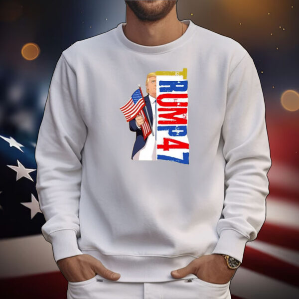 Trump 47 American Flag T-Shirt