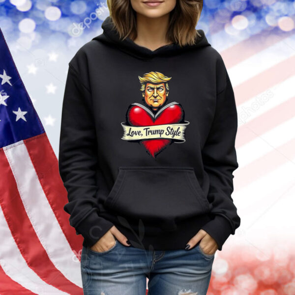 Trump Big Heart Love Trump Style Valentine Day Design Shirt