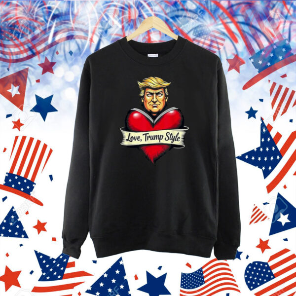 Trump Big Heart Love Trump Style Valentine Day Design Shirt