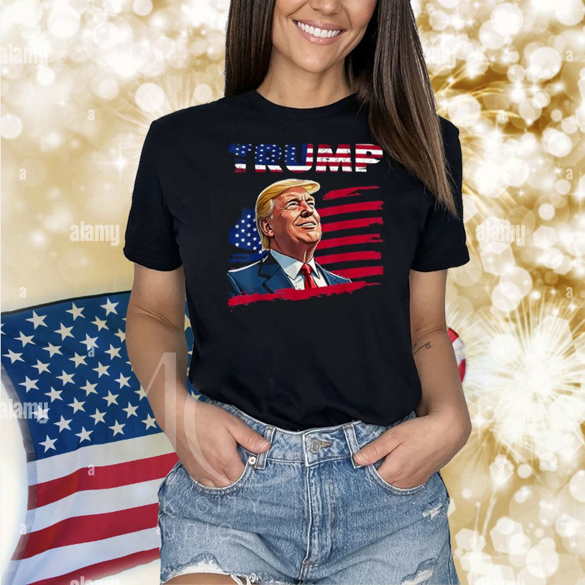 Trump Flag Retro Flag Patriotic Take America Back Shirt