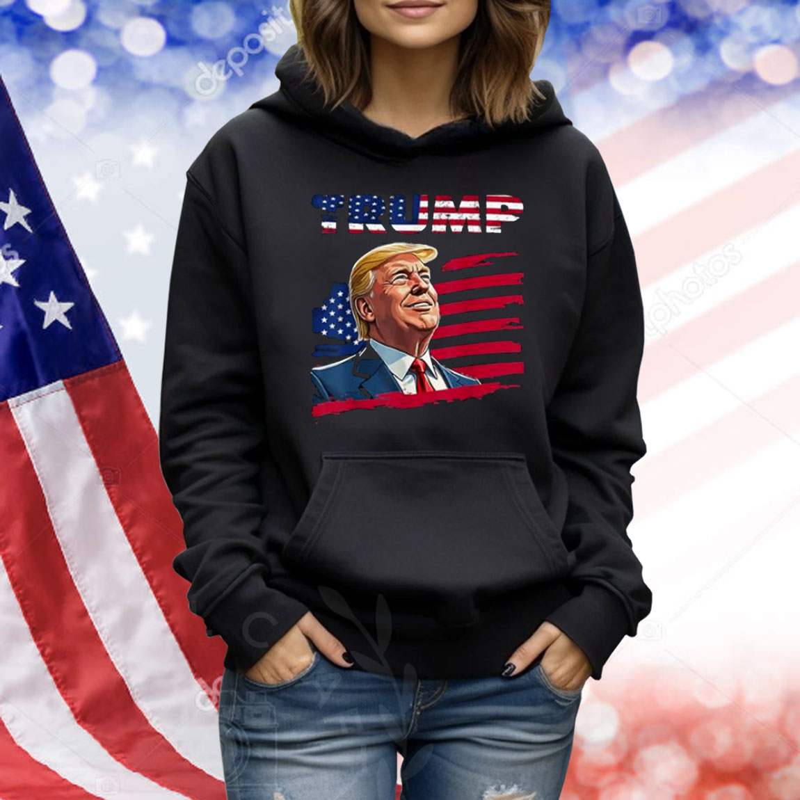 Trump Flag Retro Flag Patriotic Take America Back Shirt