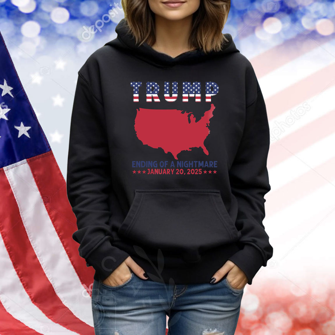 Trump Map Ending Of A Nightmare January 20,2025 Shirt