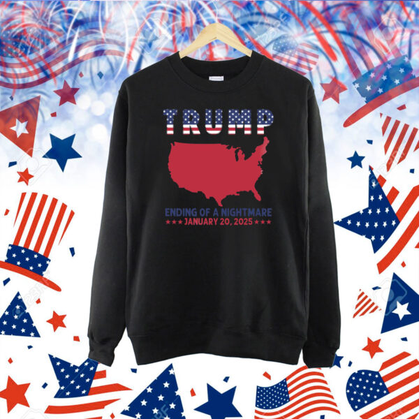 Trump Map Ending Of A Nightmare January 20,2025 Shirt