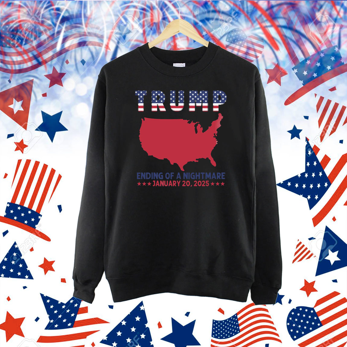 Trump Map Ending Of A Nightmare January 20,2025 Shirt