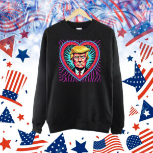 Trump Portrait Heart Lovers Trump Is My Valentine Day Shirt