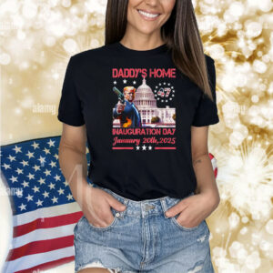 Vintage Daddy's Home Trump 45 47 Pink Inauguration Day 2025 Shirt