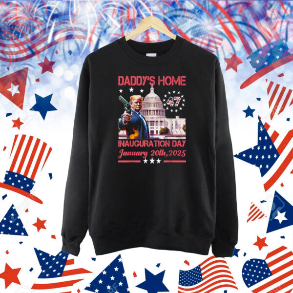 Vintage Daddy's Home Trump 45 47 Pink Inauguration Day 2025 Shirt