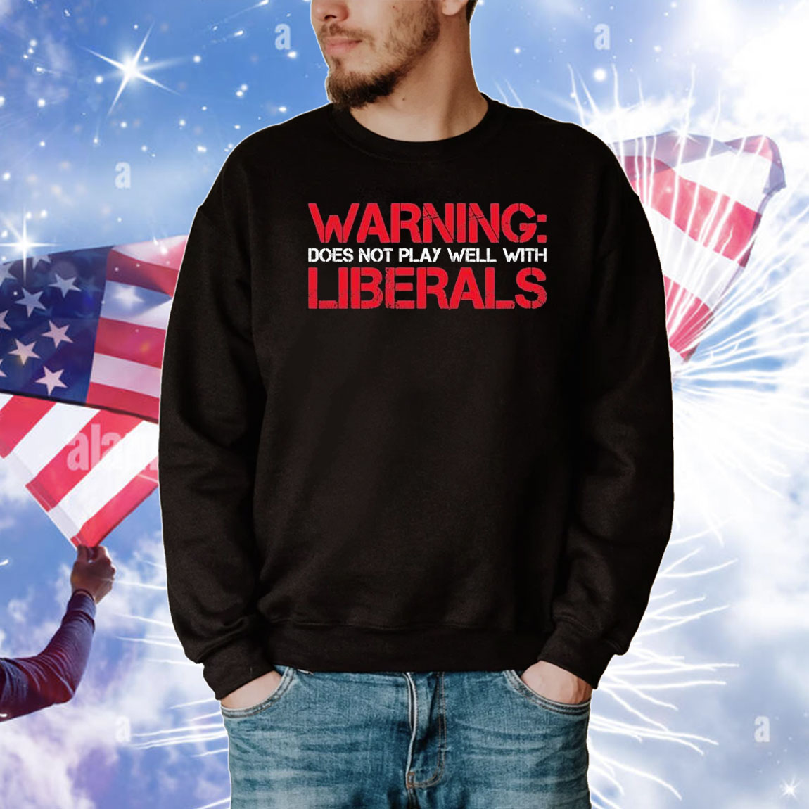 Warning Does Not Play Well Liberals T-Shirt